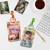 2 Pcs Kpop Photocard Holder Keychain Cartoon Photo Card Holder