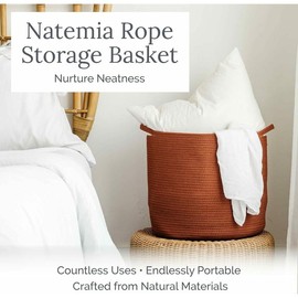 Natemia Rope Storage Basket in Autumn Glaze - size: Extra Large