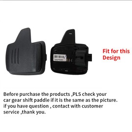 SANRILY for Steering Wheel Paddle Shifter Extension for Ford 2015-up Focus Kuga, 2019 Ecosport, 2020 Escape Accessories, Metal Alloy Shift Paddle Blade Replacement Kit Paddle-Shift Covers Black