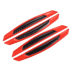 X AUTOHAUX 4pcs 3D Reflective Stripe Stickers High Intensity Red