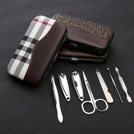 Premium Wallet-Type 7-Piece Nail Care Kit Stone 5ea