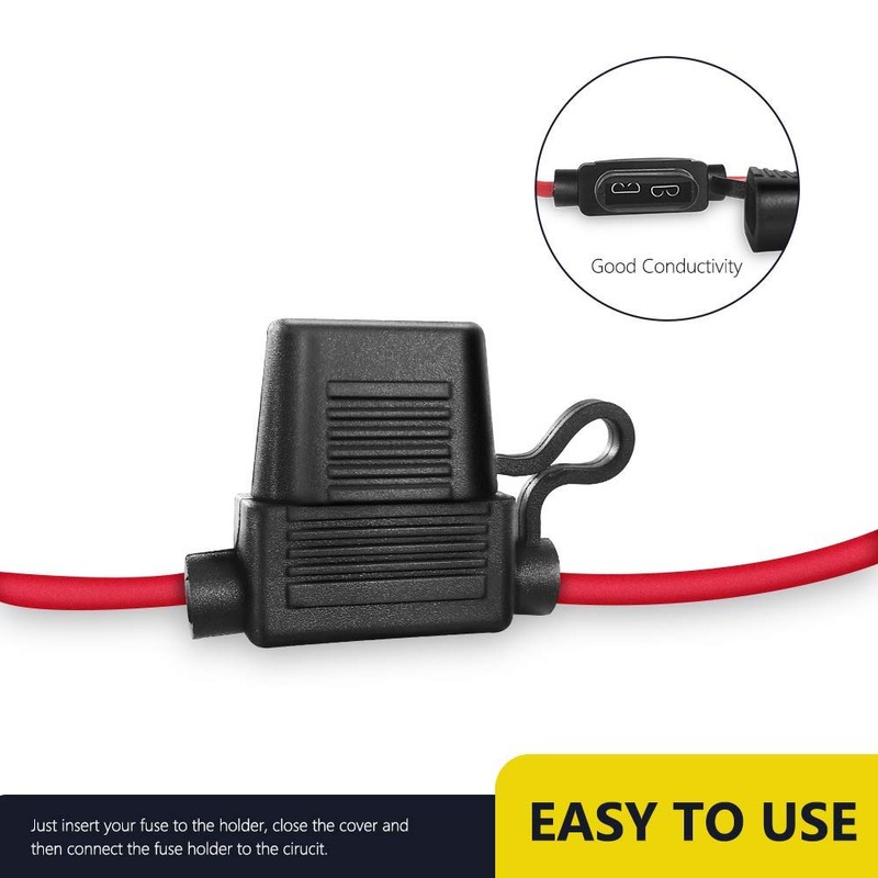 MCIGICM 12 AWG Inline Fuse Holder with 30A ATC/ATO Blade