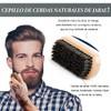 Kit para Barba Hombre, Cepillo, Peine y Tijeras, Set de