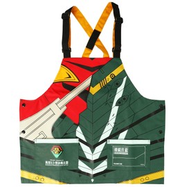 Hwyxcx Neon Genesis Evangelion Unit-02 Aprons With Pockets by Treasure Case