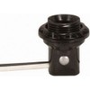 Satco 90-1556 - Phenolic Candelabra Socket with 1.25 in. Shoulder and Ring - 8 in. Wire Leads