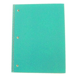 Carolina Pad Studio C Wide Ruled Spiral Notebook ~ All A Flutter (Turquoise; 8" x 10.5"; 70 Sheets, 140 Pages)