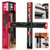 Saker 4-in-1 Drilling Positioning Ruler, Adjustable 13.78in Multifunctional T Square