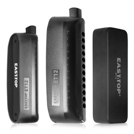 EAST TOP ET12 Chromatic Harmonica of C key for Adults and Professionals with Unique Modern Design, Black Cover