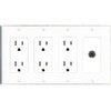 RiteAV 3-5MM Wall Plate 4 Gang with 3 x 15A