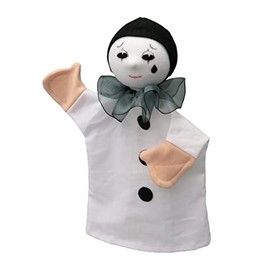 Hand Puppet Doll Plush Doll Fairytale Figure Pierot 25 cm Ideal for Doll Theatre and Role Play for Children Baby Boys Girls