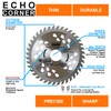 Echo Corner 3-Pack 4-1/2-Inch 40T Angle Grinder Wood Cutting Blade,