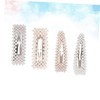 Beavorty 4pcs Elegant Hair Clips for Ladies and Girls Triangle