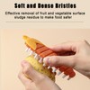 2 Pcs Vegetable Brush,Multiple Segments are Bendable Fruit Vegetable Cleaning