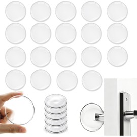 Tope para Puerta, 24 PCS Protector de Pared de Silicona, Protector de Puertas casa Transparente Contra Golpes, Tope de Goma Redondo, Autoadhesiva y Reutilizable,Topes de Puerta para Paredes y Muebles