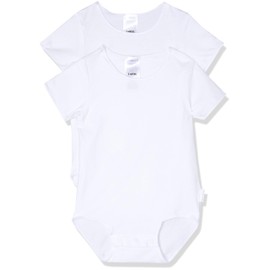 Bonds Baby Wonderbodies Short Sleeve Bodysuit - 2 Pack, White (2 Pack), 00 (3-6 Months)