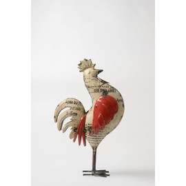 De Kulture Handcrafted Recycled Iron Rooster Large Decorative Collectible Figurine showpiece Beautify Home Office Holiday décor| Ideal for Garden Balcony Terrace Decoration, 4x11x18 (LWH) inches