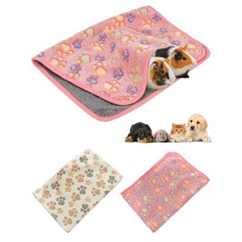 SCJJZ Pack of 2 Cat Blankets, Cat Blanket for Cats, Cuddly Blanket Dog Washable and Fluffy Soft and Warm Blankets Pets for Small Medium Dogs Cats Pet Blanket Sleeping Mat 40 x 60 cm