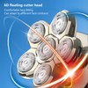 6D Electric Razor 5 in 1 Multifunctional Men Rechargeable Bald