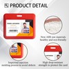 Lanyardio 1 Pack Sliding Horizontal ID Badge Holder Hard Red
