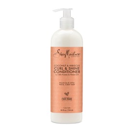 SheaMoisture Coconut and Hibiscus Conditioner for Dry Curly Hair Coconut and Hibiscus Sulfate Free Conditioner, 24 Fl Oz