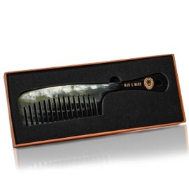 Premium Handmade 100% Oxhorn Anti-static Wide Tooth Detangling & Styling Comb for Women & Men