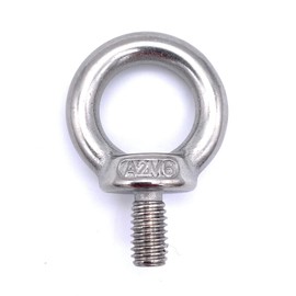 Pack of 5 Eye Bolts Stainless Steel V2A | M6 Similar to DIN 580 [Choice of Sizes M6 - M16] Eye Screw Eyelet Screw with Male Thread Ring Eyelets Made of Stainless Steel (A2)