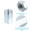 sourcing map M10x1.5mm Coupling Nuts, 5 Pcs Carbon Steel Galvanized