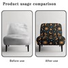 Xorudoydet Star Moon Pattern Armless Chair Cover, Wear-Resisting Soft Slipcovers