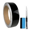 LZLRUN Black Gloss Air-Release Adhesive Vinyl Tape Roll - Come