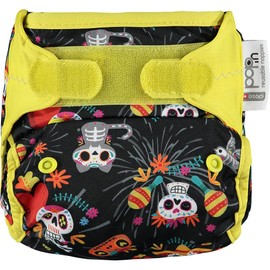 Close Pop-in Single Reusable Cloth Nappy One Size Birth to Potty Bamboo Aplix Fasteners Fiesta Printed