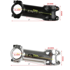 Bicycle Stem 25.4mm x 28.6mm 7° 17° 35° 60-135mm Sand/Glossy Ultra Light Stem 7° 17° 35° (17° 120mm, Black Sand)