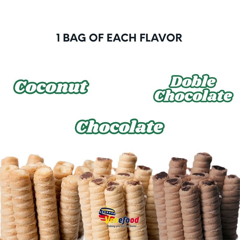 Pirucream Bites Combo 3 Flavors (Coconut, Chocolate & Double Chocolate)