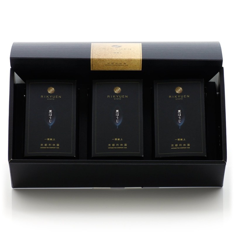 Kyoto Rikyuen Kuro-303 Black Roasted Tea Set of 3