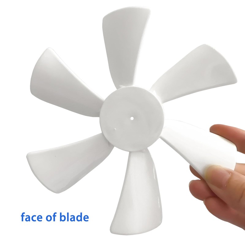 RV Vent Fan Blade, 12V D-Shaft RV Bathroom Fan, White