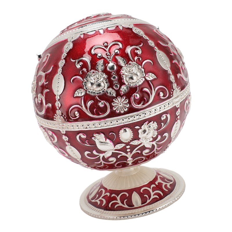 Ball Ashtray with Windproof Lid Retro Dragon Stereoscopic Relief Zinc