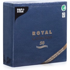 Royal Collection Napkins 1/4 Fold 40 cm x 40 cm Dark Blue Pack of 50