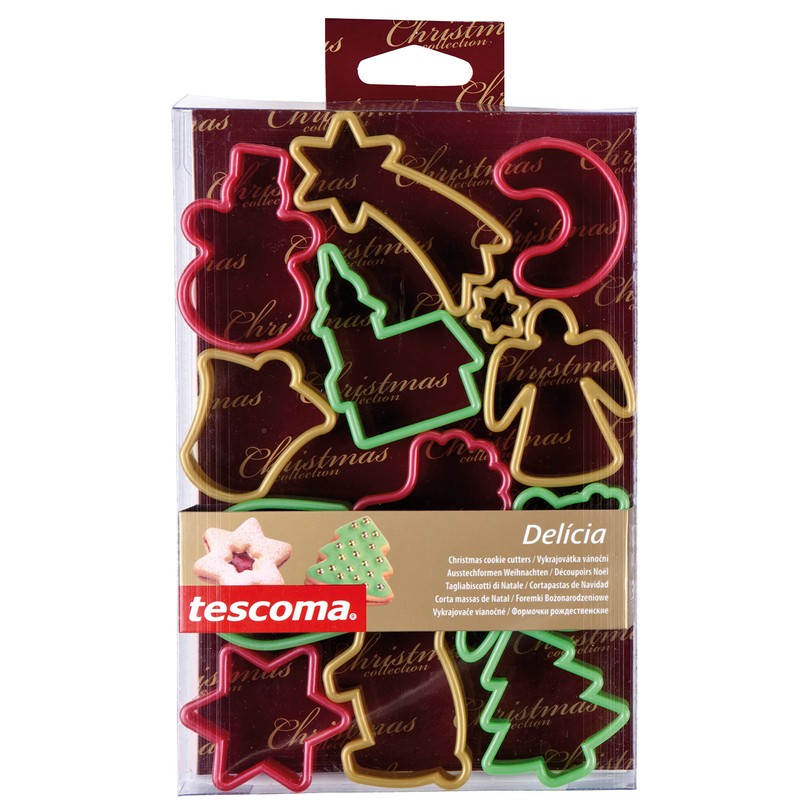 Tescoma Plastic Cookie Cutter, Red/Green/Yellow, 22.1 x 13.1 x 3.8