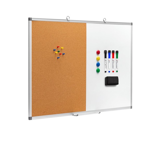Comix Cork Board Magnetic Dry Erase Board Combo, 36 x