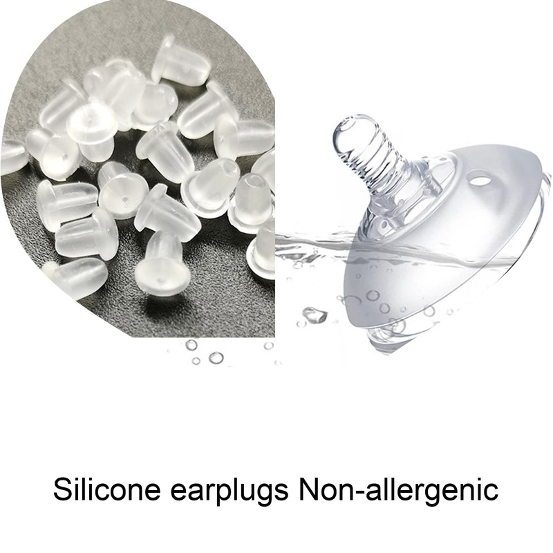 WEIKILLY Comfortable & Secure Clear Plastic Earring Backs，200pcs Premuim Earring