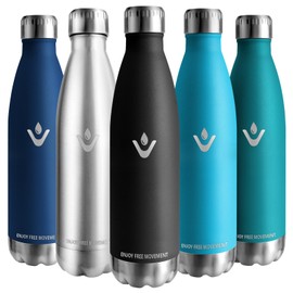 Vikaster Thermos Flask, 0.75 L Thermos, BPA-Free, Leak-Proof, Reusable Thermos Flask, Drinking Bottle, Stainless Steel for Camping, Yoga, Gym, Fitness, Travel, Outdoor