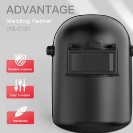 YESWELDER Lightweight, Durable Flip Front Welding Helmet, Sugar Scoop Pipeline Welding Hood Welding mask