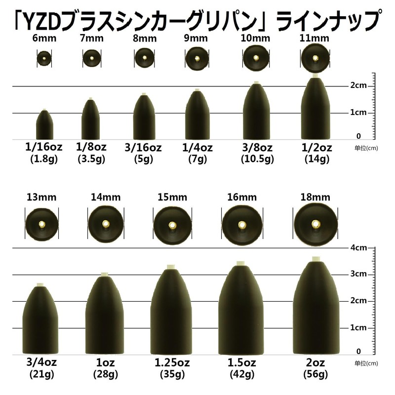 YZD Tungsten Bullet Sinker TG 35g 1.25oz (2 pieces)
