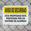 (2 Pack) Facility Protected By Alarm Spanish OSHA Security Notice