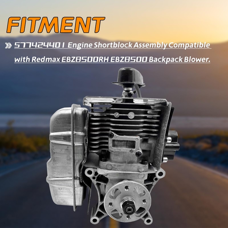577424401 Engine Shortblock Assembly Compatible with Redmax EBZ8500 EBZ8500RH Backpack