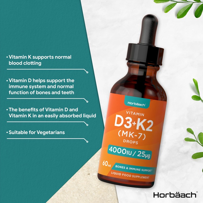 Vitamin D3 K2 Drops | 60mL | High Strength Vitamin