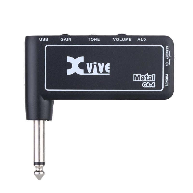 Xvive GA4 Metal Mini Portable Rechargeable Electric Guitar Plug Headphone