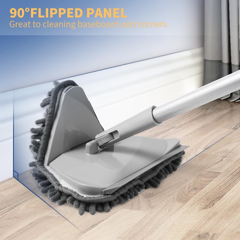 BOOMJOY Wall Cleaner Mop with 82 Inches Long Handle, Baseboard