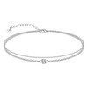 CHIC & ARTSY Ankle Bracelet 925 Sterling Silver Double Layered