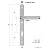 Upvc Door Handle 200mm Screw Fixings 3 Hole Fix -