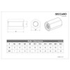 SECCARO M8 Extension Nuts Stainless Steel V2A VA A2 DIN